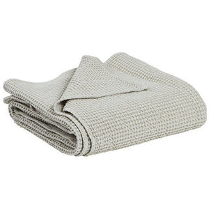 Copriletto a Nido D'Ape StoneWashed in Cotone Riciclato Tinta Unita - Maia Recycle