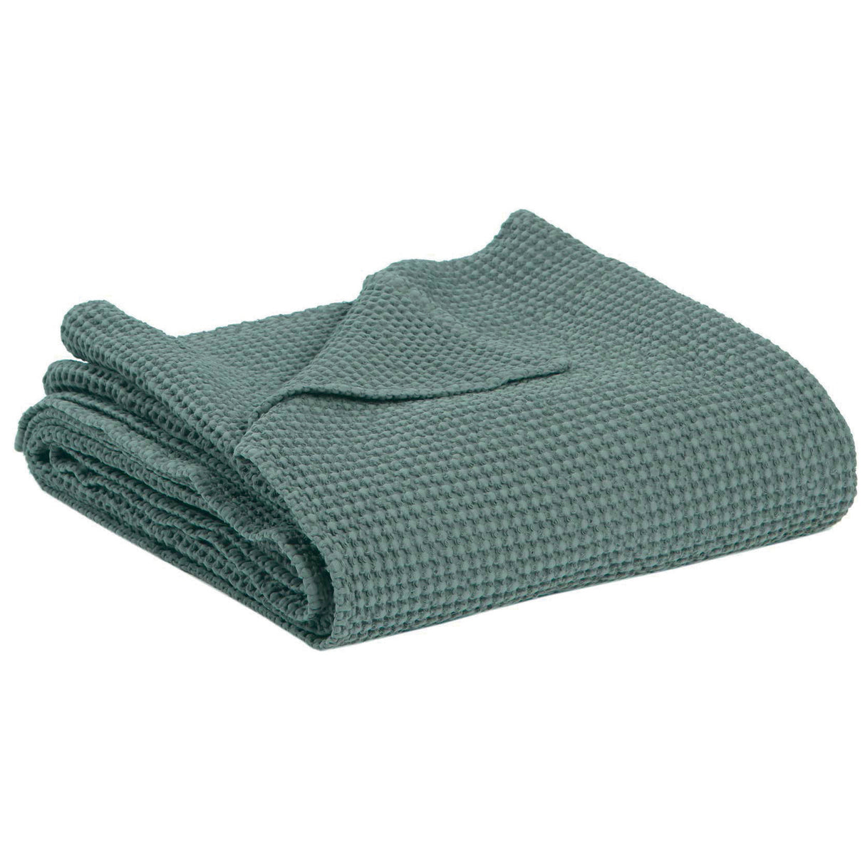 Copriletto a Nido D'Ape StoneWashed in Cotone Riciclato Tinta Unita - Maia Recycle
