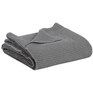 Copriletto a Nido D'Ape StoneWashed in Cotone Riciclato Tinta Unita - Maia Recycle