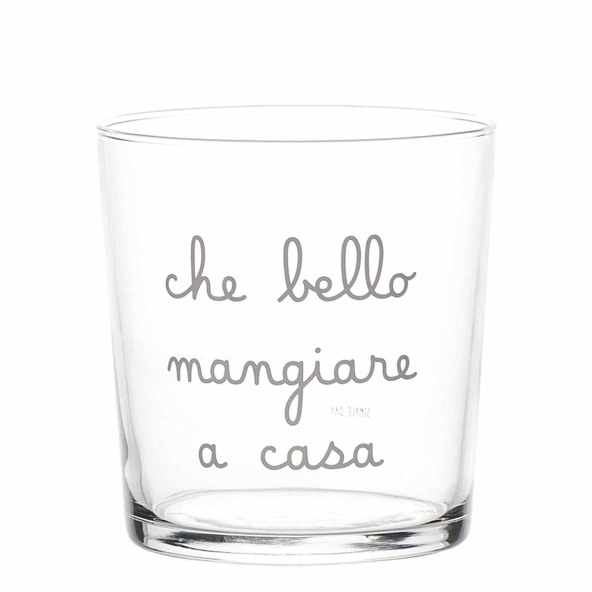 Set 6 Bicchieri in Vetro Temperato Serigrafati - Che Bello Mangiare a Casa