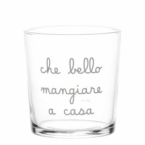 Set 6 Bicchieri in Vetro Temperato Serigrafati - Che Bello Mangiare a Casa