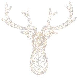 Testa di Renna con Led Bianco - Reindeer