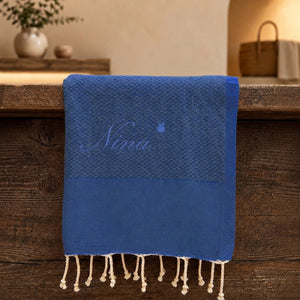 Telo Mare in Fouta di Puro Cotone Tinta Unita - Hammam