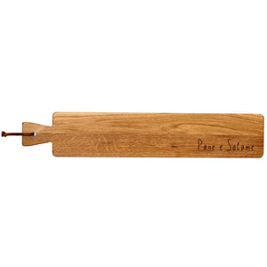 Tagliere in Legno di Rovere - Pane e Salame