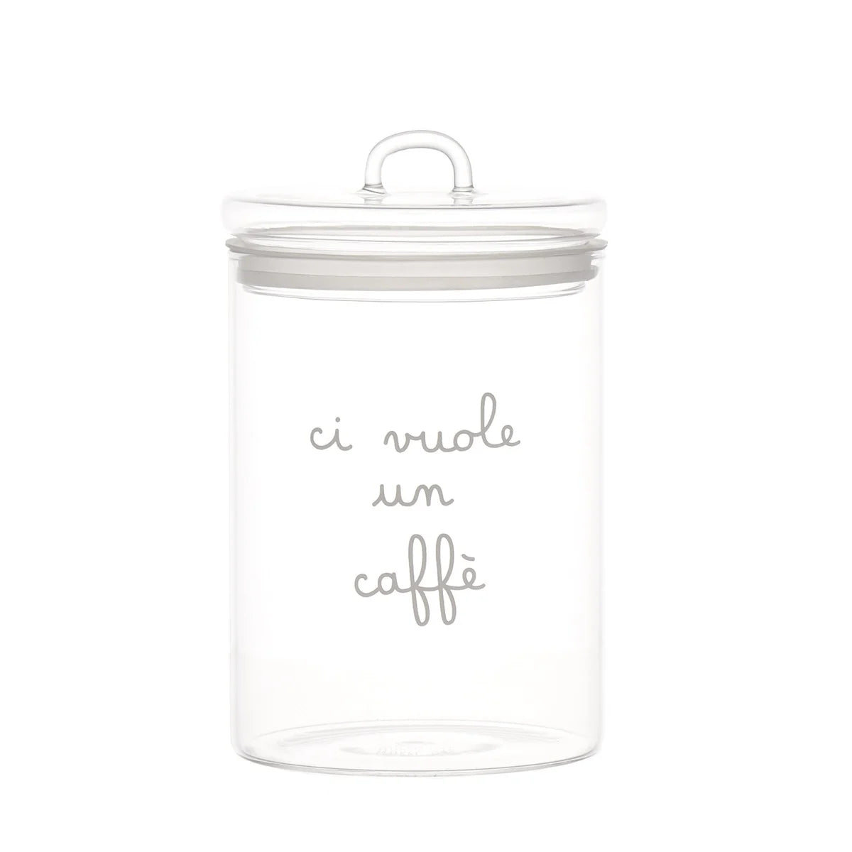 Barattolo in Vetro Borosilicato Serigrafato - Ci Vuole un Caffè