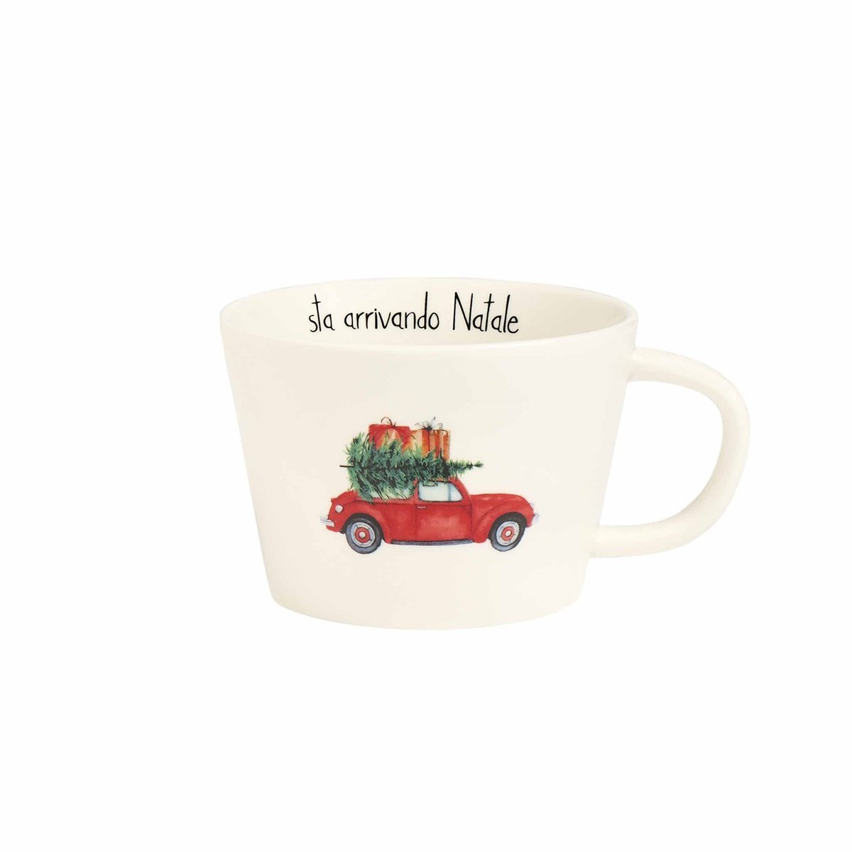 Tazza Colazione in Grès - Sta Arrivando Natale
