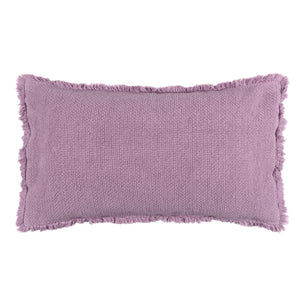 Cuscino in Cotone Stonewashed Jacquard Tinta Unita - Canestri