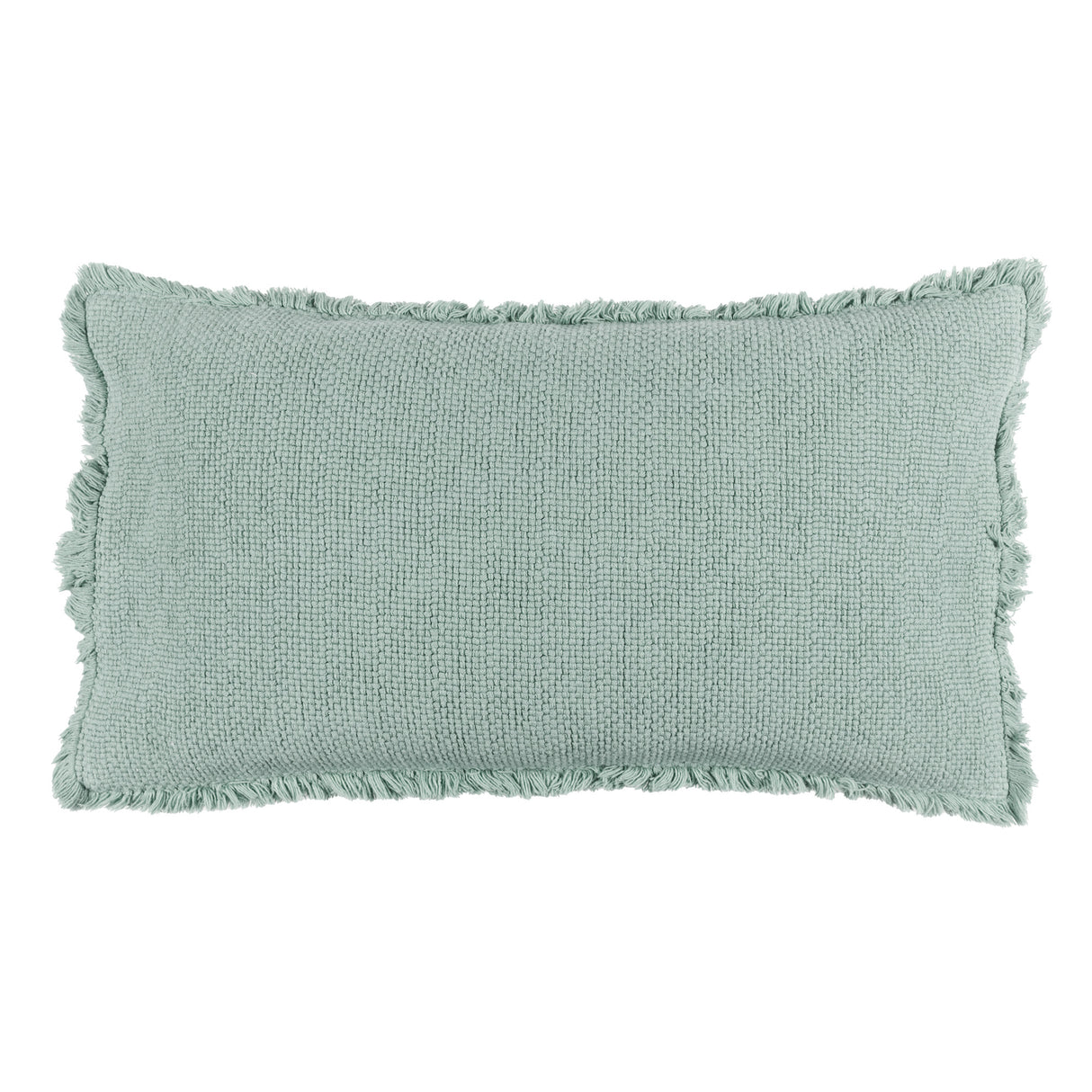Cuscino in Cotone Stonewashed Jacquard Tinta Unita - Canestri