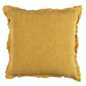Cuscino in Cotone Stonewashed Jacquard Tinta Unita - Canestri