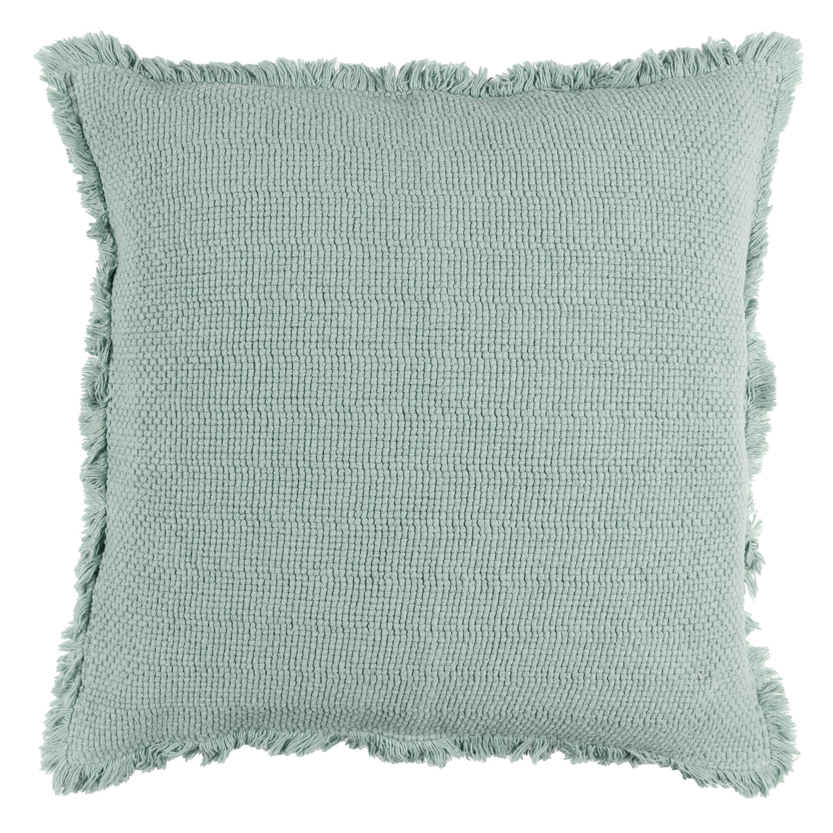 Cuscino in Cotone Stonewashed Jacquard Tinta Unita - Canestri
