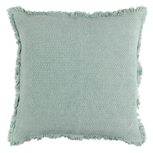 Cuscino in Cotone Stonewashed Jacquard Tinta Unita - Canestri