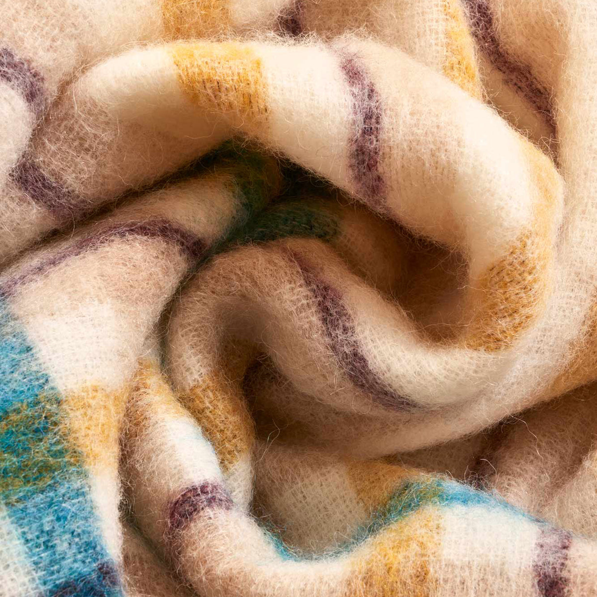 Plaid in Alpaca e Mohair Fantasia Check - Courmayeur