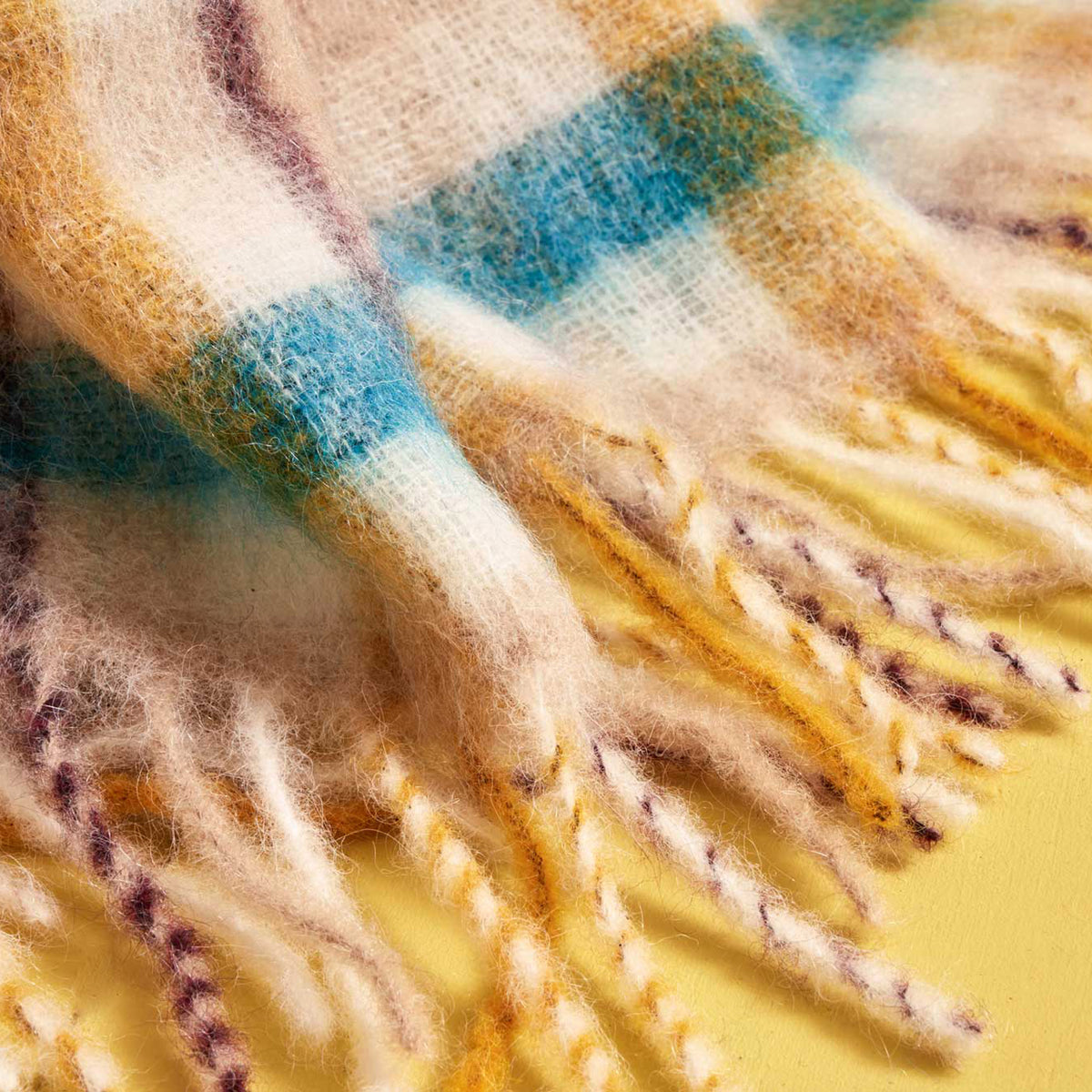 Plaid in Alpaca e Mohair Fantasia Check - Courmayeur