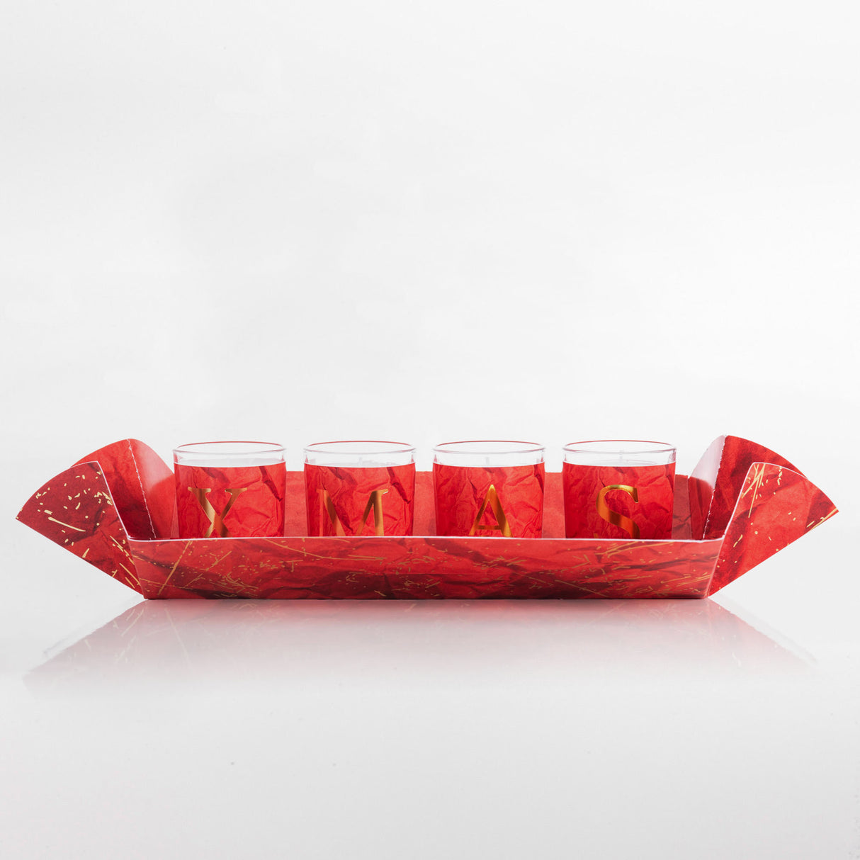 Kit 4 Candele Profumate Fragranza Natalizia - Xmas