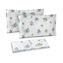 Completo Lenzuola Copriletto in Percalle di Cotone Fantasia Floreale - Imperia