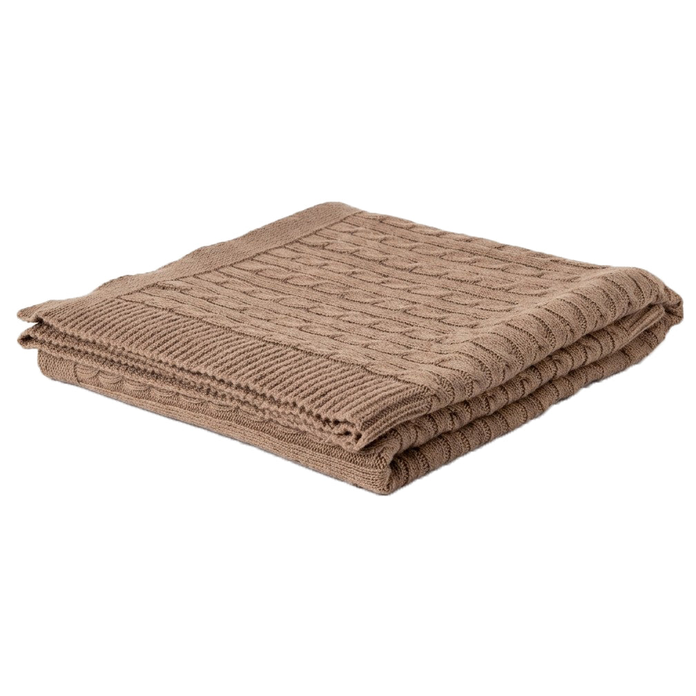 Plaid in Puro Cachemire a Maglia - Treccia