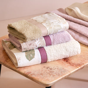 Set 2 Coppie in Spugna di Cotone con Balza in Percalle - Romance