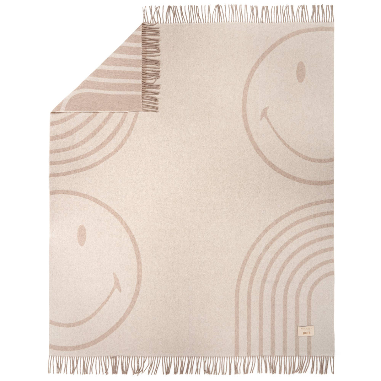 Plaid in Lana con Lavorazione Jacquard - Face