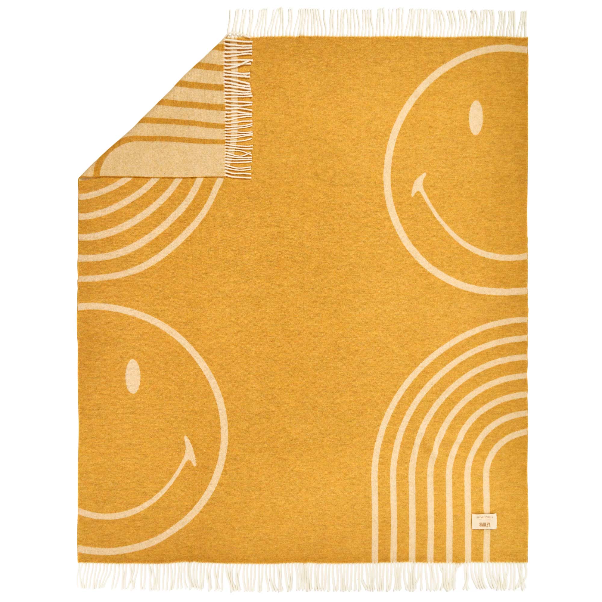 Plaid in Lana con Lavorazione Jacquard - Face