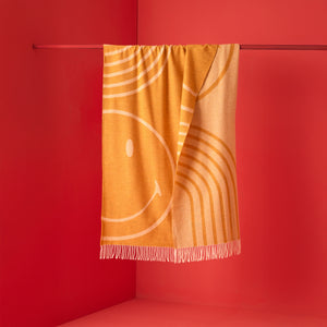 Plaid in Lana con Lavorazione Jacquard - Face