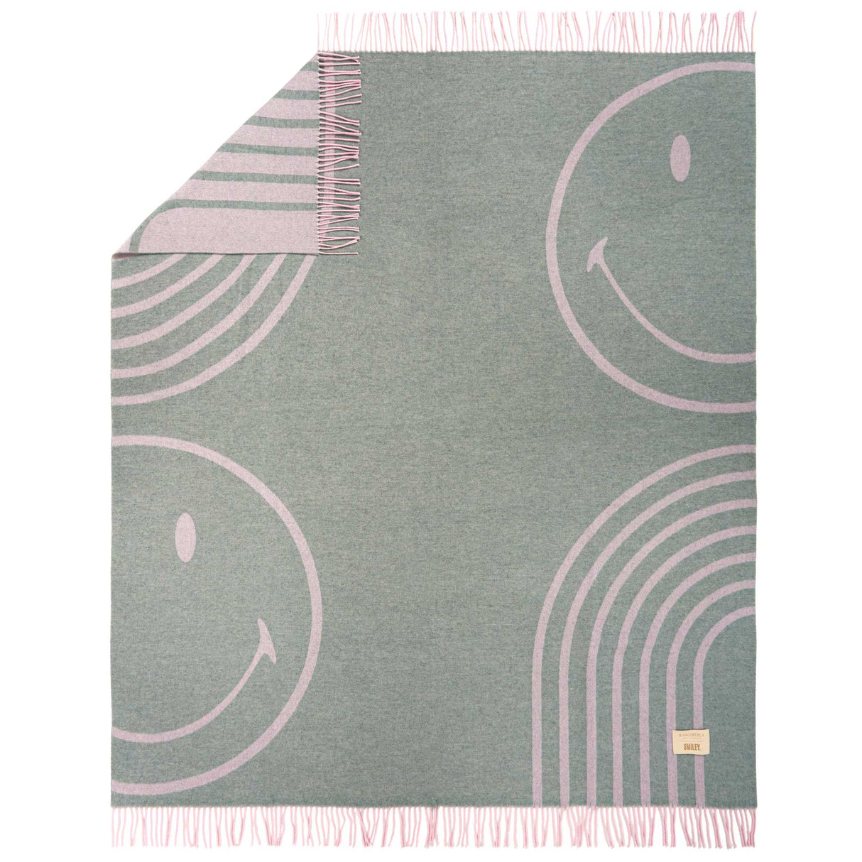 Plaid in Lana con Lavorazione Jacquard - Face