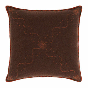 Copricuscino in Lana con Lavorazione Jacquard - Pattern
