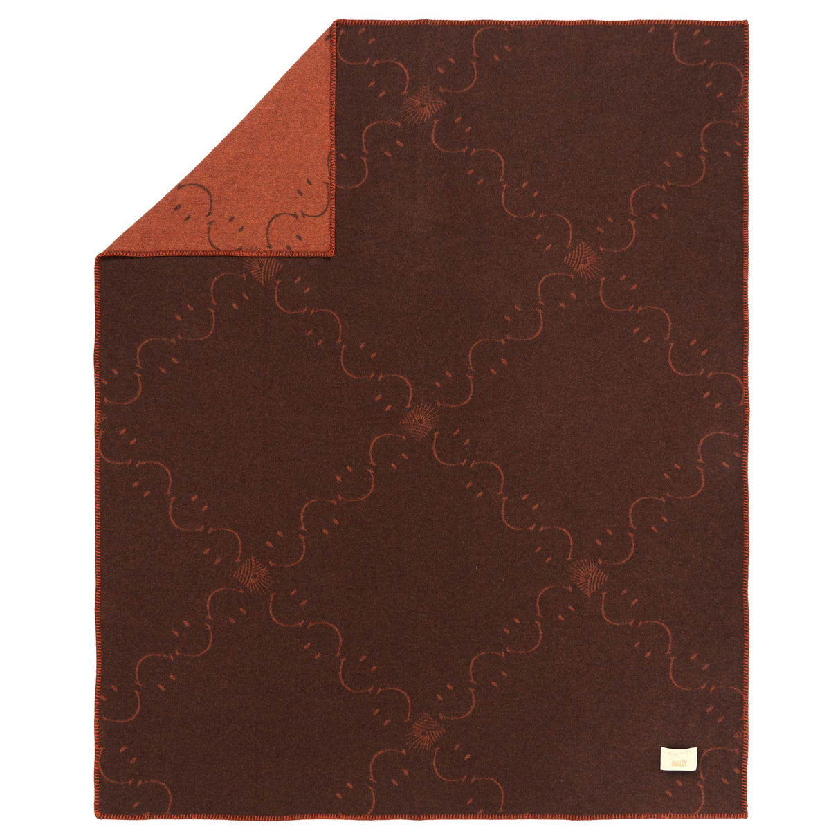Plaid in Lana con Lavorazione Jacquard - Pattern