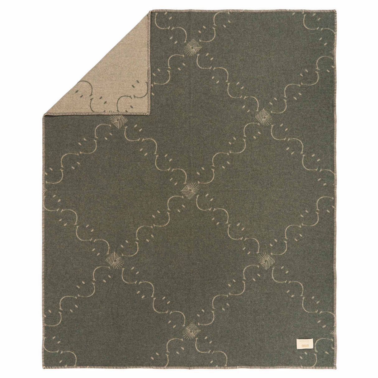 Plaid in Lana con Lavorazione Jacquard - Pattern