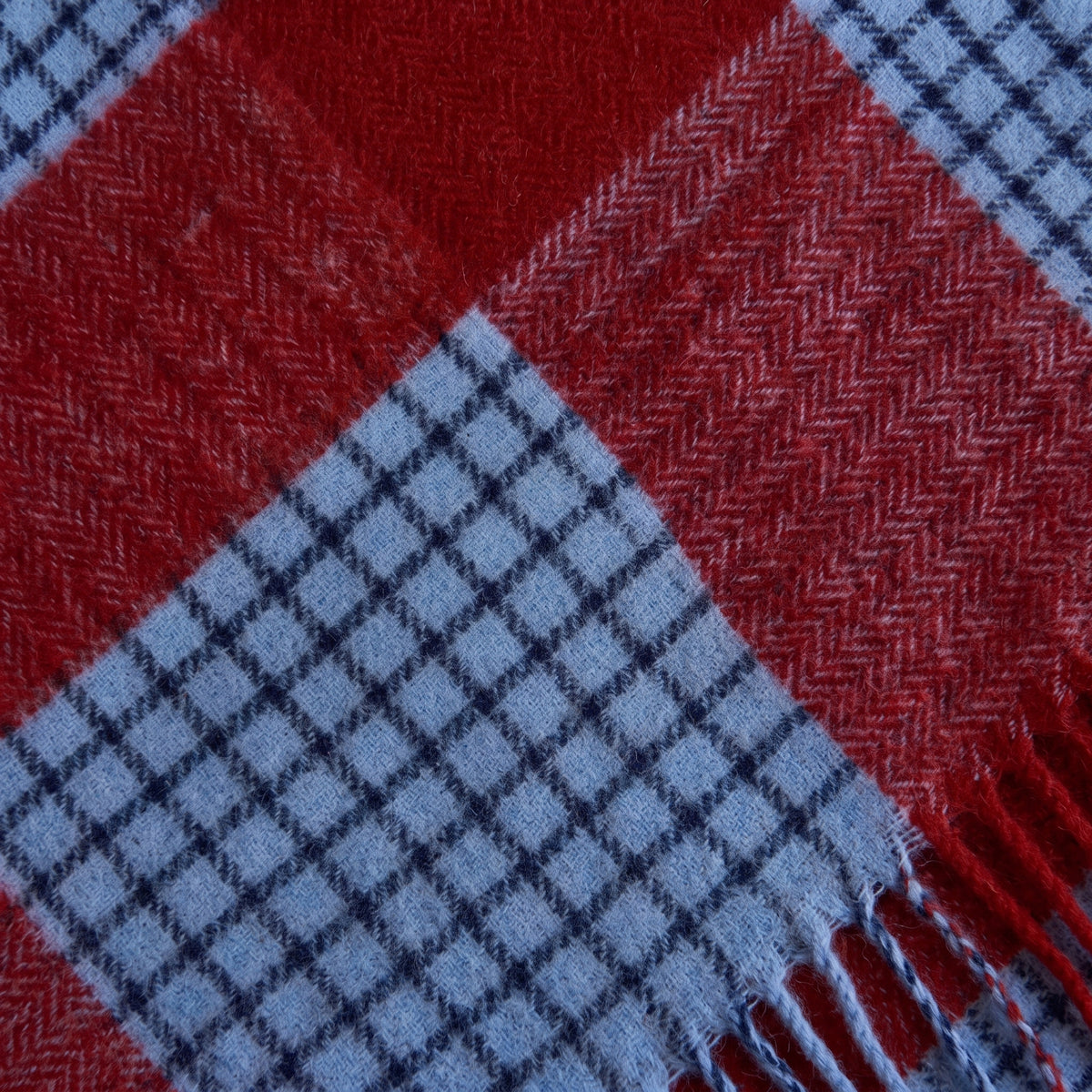 Plaid in Lana Fantasia Check - Soleil