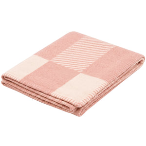 Plaid in Pura Lana Jacquard Motivo Geometrico - Tevere
