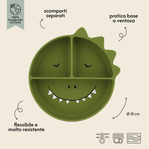 Piatto a 3 Sezioni per Bambini - Mr. Dino