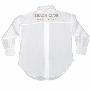 Camicia da Spiaggia in Puro Cotone Rigato - Beach Club