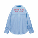 Camicia da Spiaggia in Puro Cotone Rigato - Beach Club