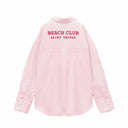 Camicia da Spiaggia in Puro Cotone Rigato - Beach Club