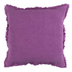Cuscino in Cotone Stonewashed Jacquard Tinta Unita - Canestri