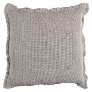 Cuscino in Cotone Stonewashed Jacquard Tinta Unita - Canestri