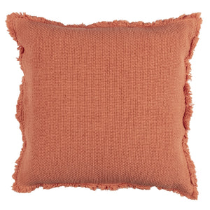 Cuscino in Cotone Stonewashed Jacquard Tinta Unita - Canestri