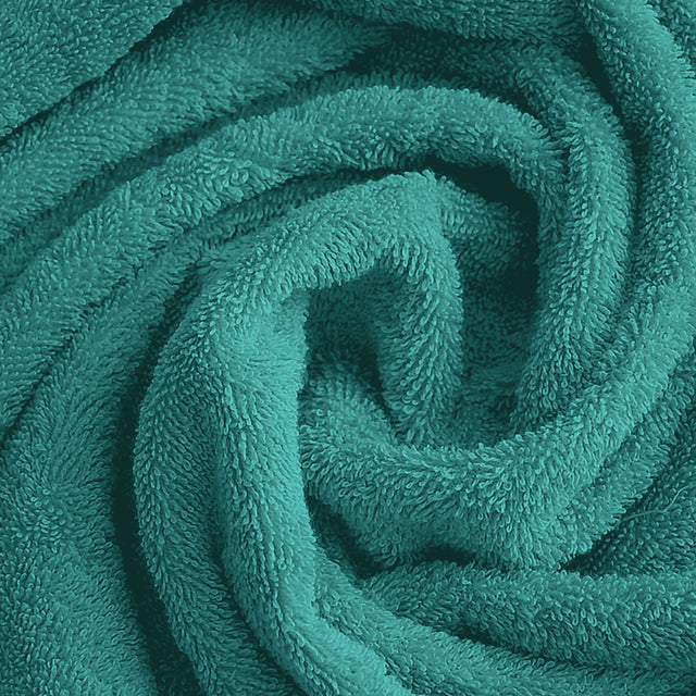 Coppia di Asciugamani in Spugna di Cotone Tinta Unita - Perla