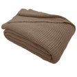 Copriletto in Cotone a Nido d'Ape StoneWashed No Stiro - Anthony Copriletto Bianca Singolo Tortora 
