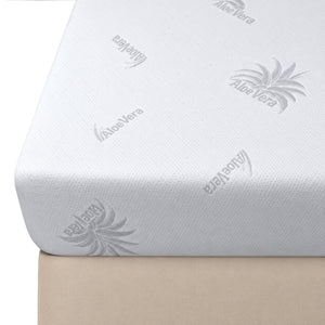 Coprimaterasso in Maglia Jacquard in Aloe Vera Bianca - Aloe