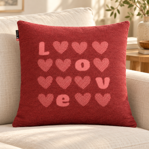 Copricuscino in cotone Fantasia - Love