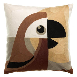 Cuscino in Puro Cotone Ricamato - Loro