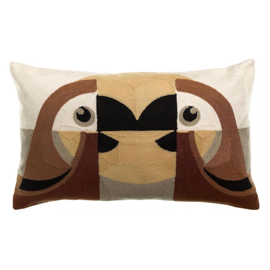 Cuscino in Puro Cotone Ricamato - Loro