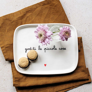 Piatto Rettangolare in Grès - Goditi le Piccole Cose