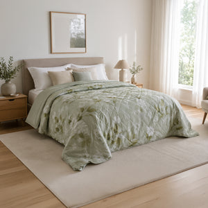 Trapuntino Leggero in Percalle di Cotone Fantasia Floreale - Rosewood