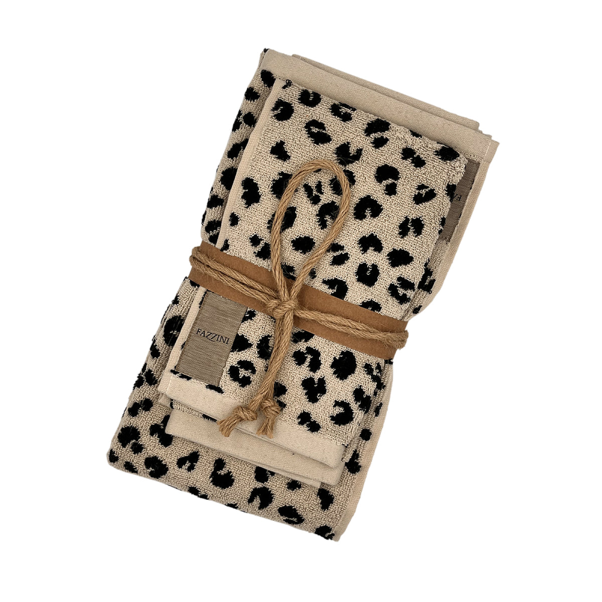 Coppia di Asciugamani in Spugna di Cotone Animalier - Tabby