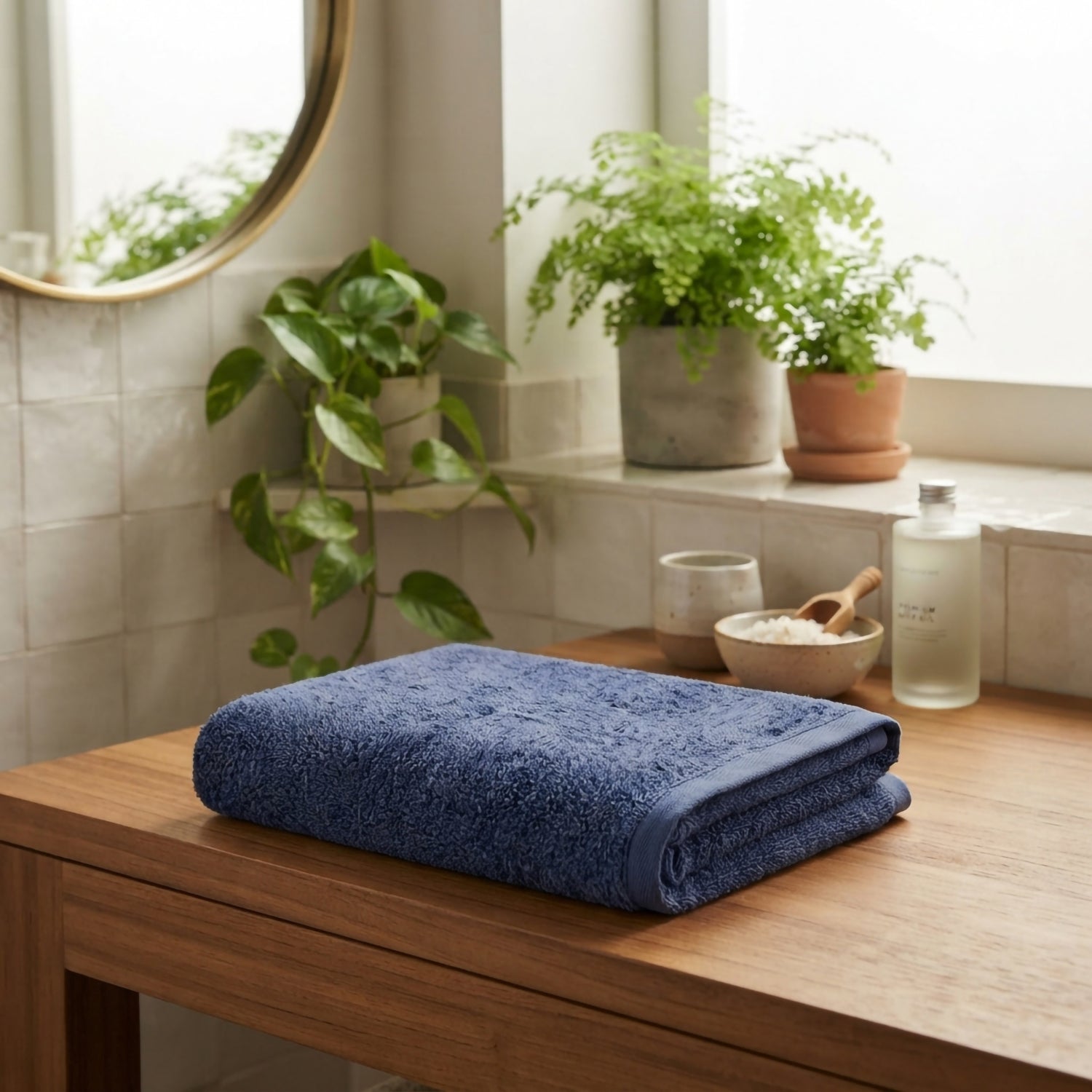 Telo da bagno in Spugna di Cotone Tinta Unita - Essenziale