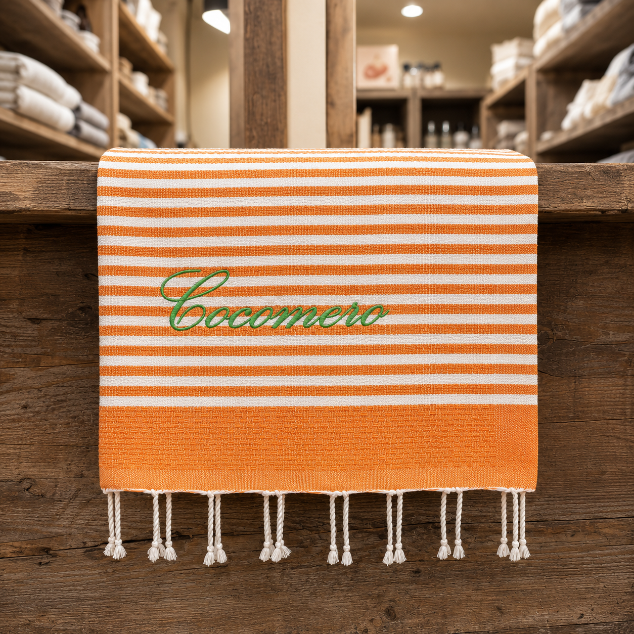 Telo Mare in Fouta di Puro Cotone a Righe Larghe - Alma