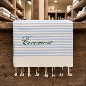 Telo Mare in Fouta di Puro Cotone a Righe Larghe - Alma