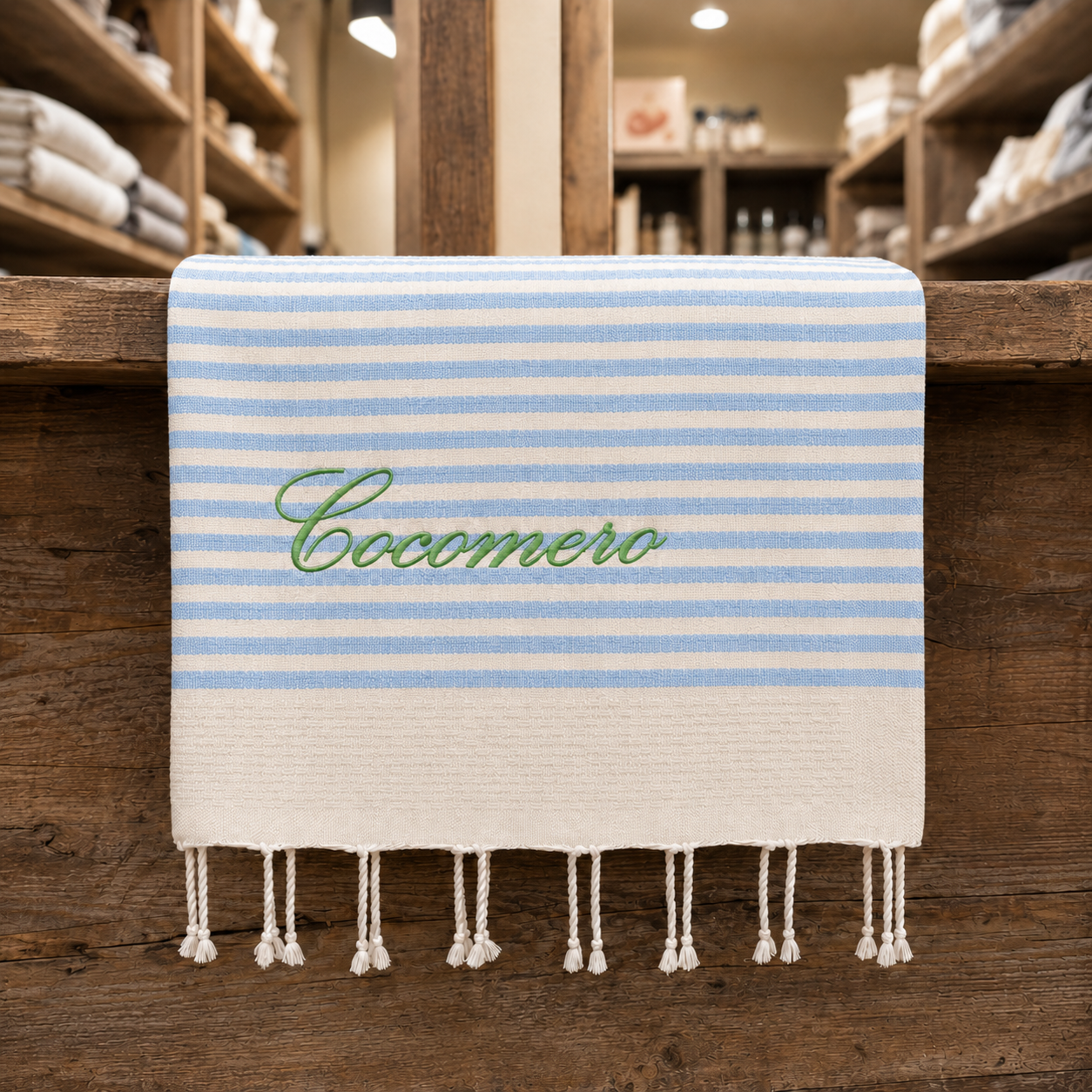 Telo Mare in Fouta di Puro Cotone a Righe Larghe - Alma